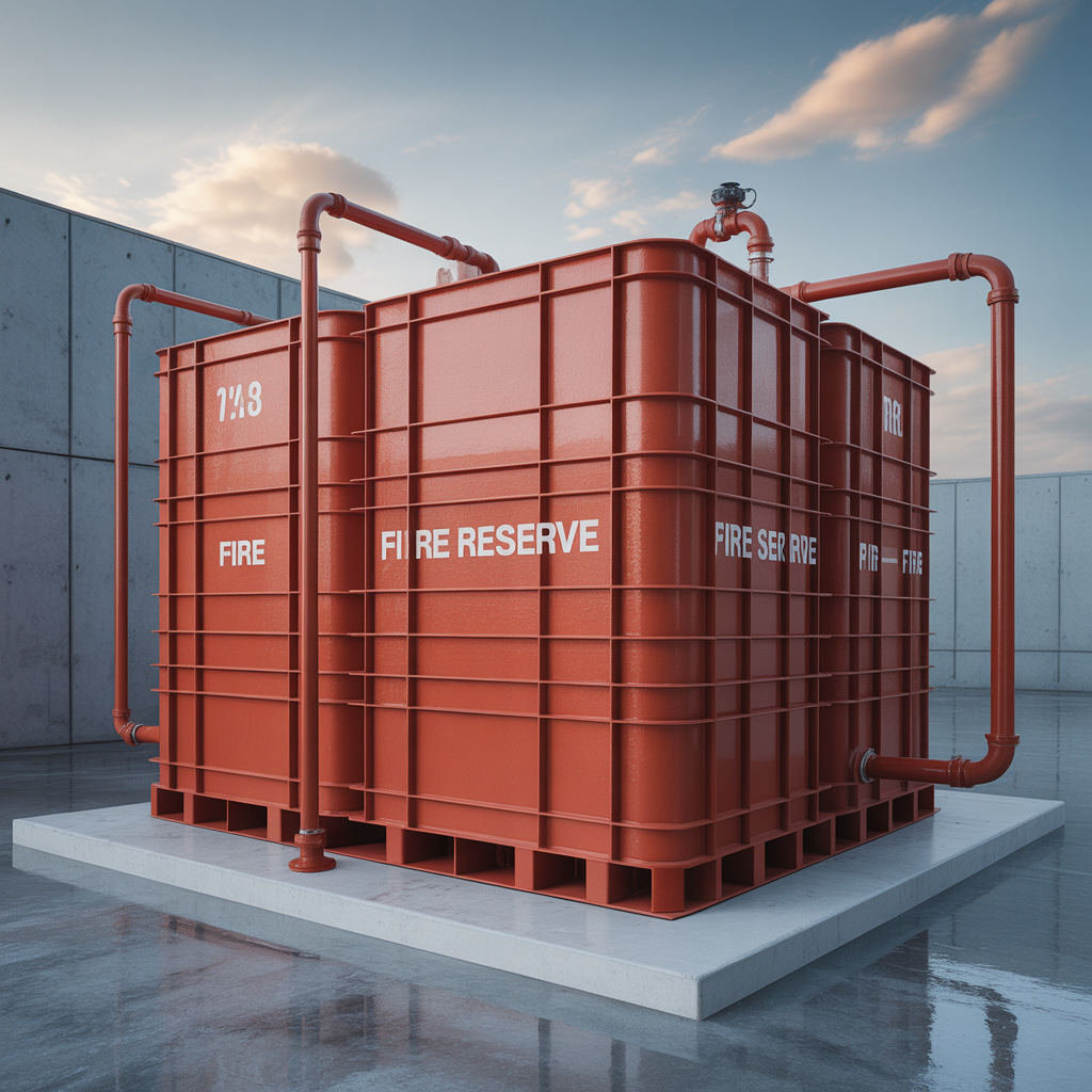 Fire reserve GRP water tank Ras Al Khaimah